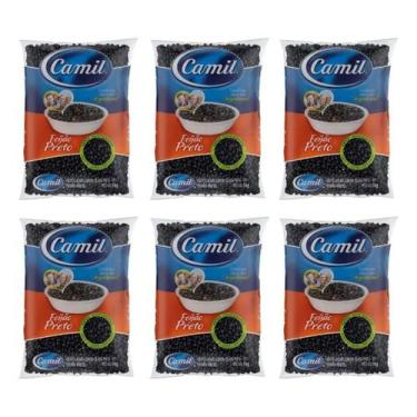 Imagem de Feijão Preto Camil 1kg Tipo 1 - Kit Com 6 Pacotes