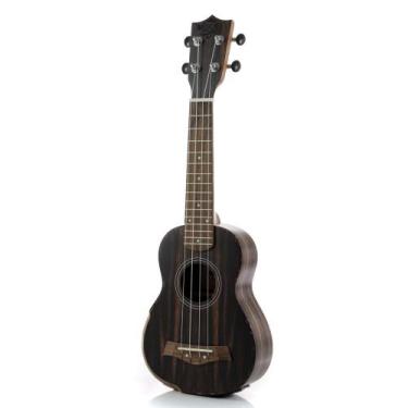 Imagem de Ukulele Moani MAUNA Soprano 21'' Ebony C/ Bag UKEB-21EQ