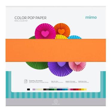 Imagem de Papel Color Pop Laranja Puro Mimo - 30,5 x 30,5 cm - 180 gr - 25 unds