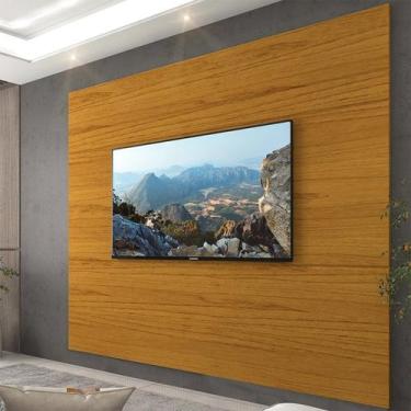 Imagem de Painel para TV até 85 Polegadas 100% MDF 217CMX217CM Luminare Marrom -