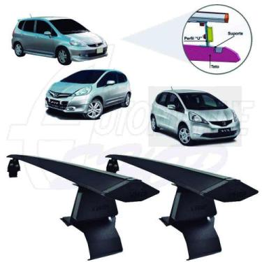 Imagem de Rack de Teto Vhip Aluminio Honda Fit 03 até 2012 C.1010PTO - Automotiv
