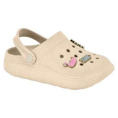 Imagem de Babuche Infantil Molekinha Menina Conforto Love Original -, Creme, 27/