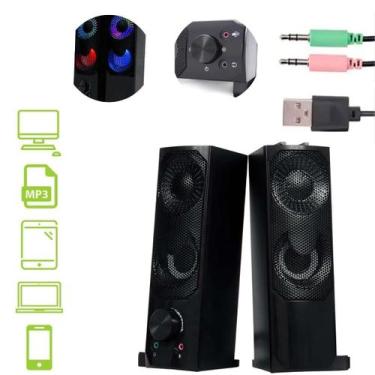 Imagem de Caixinha De Som USB RGB Notebook - Rick Imports