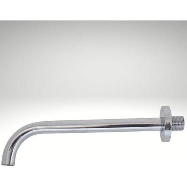 Imagem de Bica para Banheira Longa Latão Cromada 23cm Super Luxo - LOJASARAH