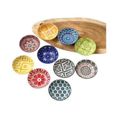 Imagem de Prato De Cerâmica Mandala Boho Para Armazenamento De Anéis, Brincos E 