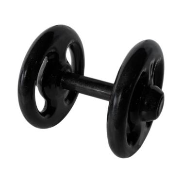 Imagem de Dumbbell Emborrachado 8kg Treinamento Funcional Revestimento com PVC Preto Anilhas Fitness