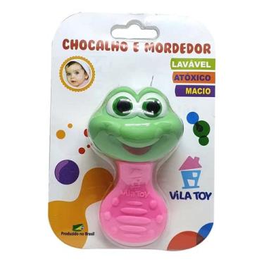Imagem de Chocalho e Mordedor Macio Sapo Vila Toy