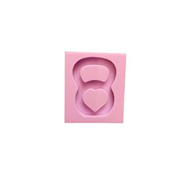 Imagem de Confeitaria dos moldes, R53 Molde de silicone Kettlebell academia chaveiro pingente resina