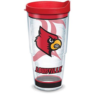 Imagem de Tervis Feito nos EUA com parede dupla University of Louisville Cardinals copo isolado mantém as bebidas frias e quentes, 700 ml, tradicional