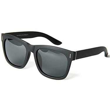 Imagem de corciova Óculos de sol polarizados para homens e mulheres modernos 2022 óculos de sol para dirigir pesca 100% proteção UV, Lente cinza armação preta fosca 122