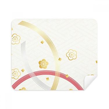 Imagem de Pano de limpeza com estampa de flores geométricas Sakura White Cleaner, 2 peças, tecido de camurça