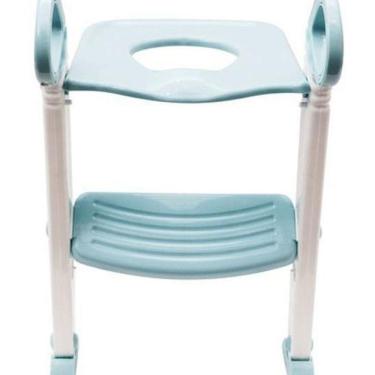 Imagem de Assento Redutor Com Escada Trono Infantil  Sanitario Azul