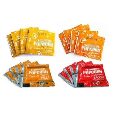 Imagem de Temperos Popcorn 100 Sachês Churrasco, Pizza, Bacon E Queijo