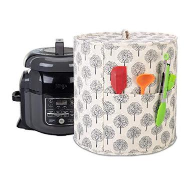 Imagem de Capa para panela de pressão Yarwo compatível com Ninja Foodi, capa de proteção contra poeira com alça superior e bolso para acessórios, Tree, Singer-Layer