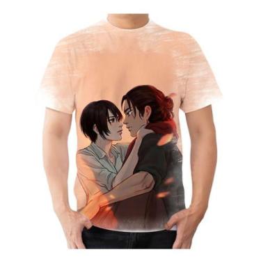 Imagem de Camisa Camiseta Personalizada Eren E Mikasa Anime Aot - Estilo Kraken