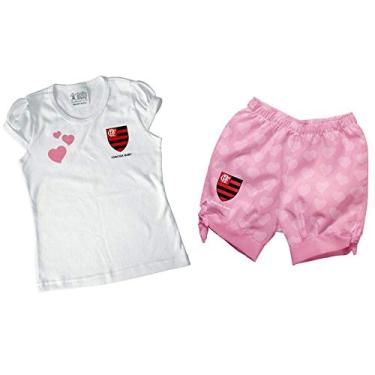 Imagem de Conjunto Infantil Flamengo Rosa Oficial - Torcida Baby