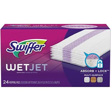 Imagem de Swiffer WetJet System Panos para refil de tecidos, 29 cm x 14 cm, branco, 24 horas, caixa, 4 cm