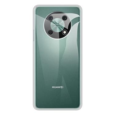 Imagem de Capa para Huawei Nova Y90, capa traseira de TPU macio à prova de choque silicone pára-choques anti-impressões digitais capa protetora de corpo inteiro para Huawei Enjoy 50 Pro (6,70 polegadas) (transparente)