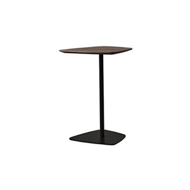 Imagem de Mesa de centro mesa de madeira irregular moderna escritório sala de estar sofá mesa lateral quarto mesa de cabeceira metal criativo pequena mesa de centro mesa lateral mesa de canto