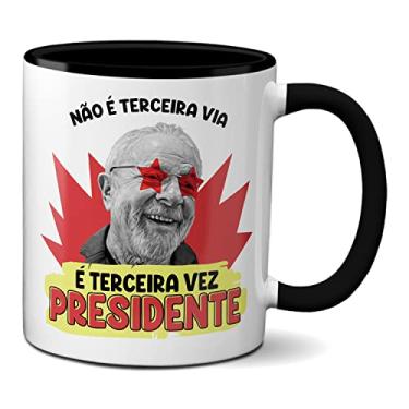 Imagem de Caneca Lula É A Terceira Vez Presidente Presente (Preta)