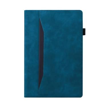 Imagem de ZiEuooo Capa protetora de couro durável para tablet Samsung Galaxy A8 S8 Plus Ultra (S8 11 2022 X700 X706, azul)