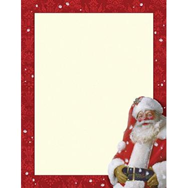 Imagem de Great Papers! Jolly St. Nick Holiday Papelaria de papel timbrado, multicolorido, pacote com 80
