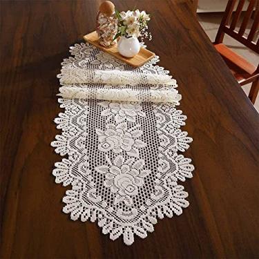 Imagem de Caminho de Mesa Oval 40x125cm Cru