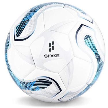 Imagem de SHOKE Um jogo oficial de bola de futebol tamanho e peso tamanho 5 bola de futebol bola de treino de futebol interno e externo para o dia dos pais - labirinto azul