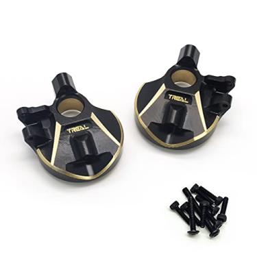 Imagem de Treal Brass Inner Portal Covers Front Steering Knuckles for Axial Capra and SCX10 III-Black