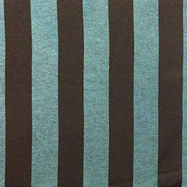 Imagem de Tecido Jacquard Verde com Marrom Listrado 2.80m de Largura