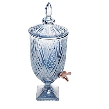 Imagem de DISPENSER DE CRISTAL ECOLÓGICO C/TORNEIRA ROSÉ DUBLIN/BRANDON AZUL 4,5L