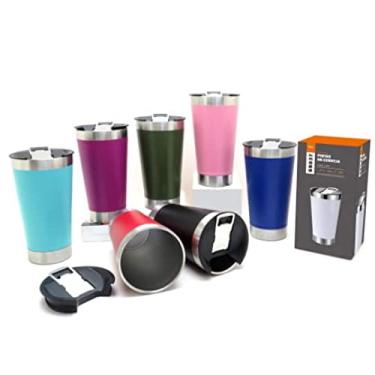 Imagem de Copo Térmico Tipo Stanley com Tampa e Abridor 473ml – Sem Estampa (PRETO)