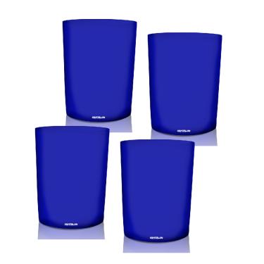 Imagem de Kit 4 Copos Big Drink 320ml Azul - Polipropileno Texturizado