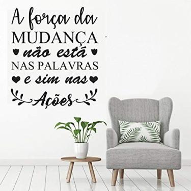 Imagem de Adesivo de parede frase otimismo ações tamanho 60cmx70cm