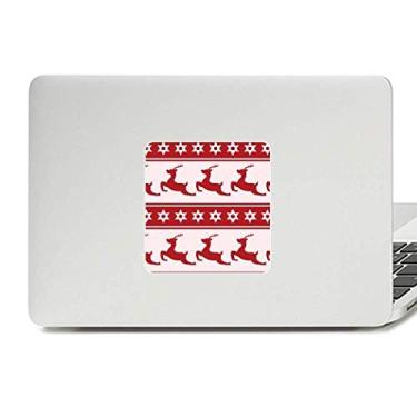 Imagem de Adesivo de Natal com estrela de alce vermelho festival vinil paster laptop decoração PC