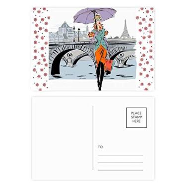 Imagem de Cartão postal Lady River Bridge França Mark Natal Natal Celebração Cartão postal Blessing