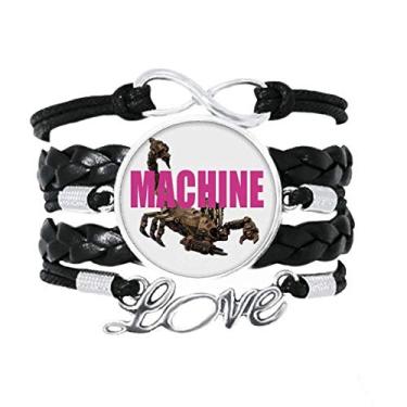 Imagem de OFFbb-USA Pulseira Scorpion com máquina de insetos natural, acessório para amor, corda de tricô de couro torcido, presente