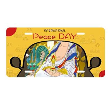 Imagem de DIYthinker Religião Alfândega Dezoito Arhats Placa Placa de Carro Decoração Dia da Paz