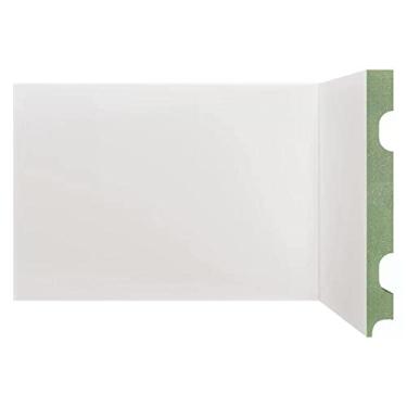 Imagem de Rodapé MDF 1501 Resistente a Umidade Moldufama 2,4 m - Branco