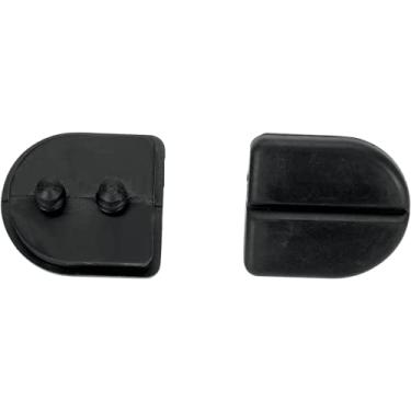 Imagem de Kuryakyn 8080 Componentes do Pé de Motocicleta: Almofadas de borracha de substituição para descanso de calcanhar com estribo ISO, Preto, 1 par