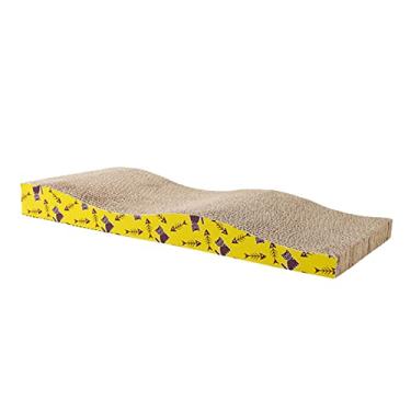 Imagem de ＫＬＫＣＭＳ Arranhadores para gatos Papelão para arranhar Lounge Cama Espreguiçadeira para gatos Placa para arranhar brinquedo para treinamento para, Onda 44,5x21x44cm