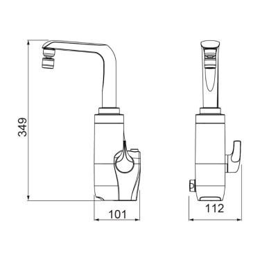 Imagem de Torneira Elétrica Lorenzetti Essence de Bancada Preta/Cromada 220V