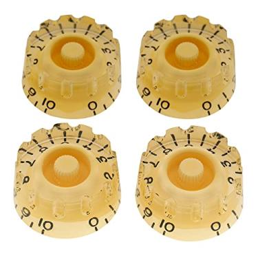 Imagem de Musiclily Pro Polegadas Knobs Guitarra Speed Estriado para EUA Estilo Les Paul, Creme (4 Peças)