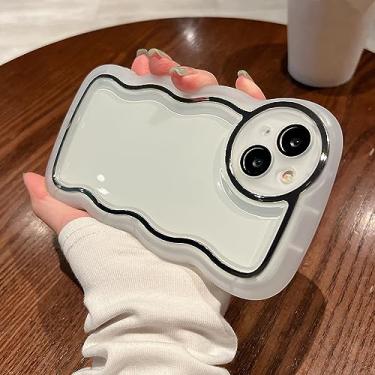 Imagem de para iPhone 14 13 12 11 Pro Max XS X XR SE 7 8 Plus Capa Ondulada Borda Curva Clara Lente Suave Capa de Filme Concha, Transparente, Para iphone 11 PRO