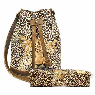 Imagem de Kit Feminino Infantil Oncinha com Bolsa e Estojo, Magicc KI-079