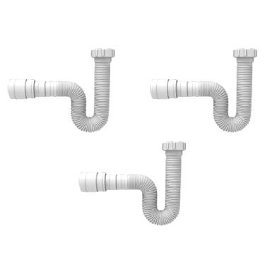 Imagem de Kit 3 Sifão Sanfonado Flexível Universal Cuba Pia Tanque