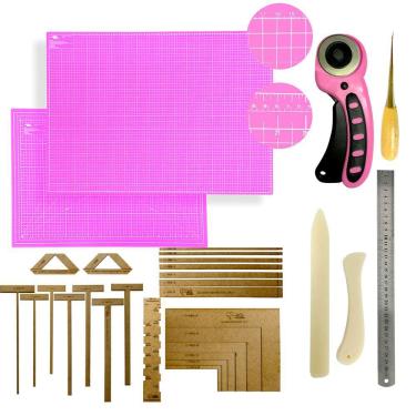 Imagem de Base de Corte A3 45x30 Mesa Apoio Placa Para Cortar Tecido Papel Kit Cartonagem Encadernação Esquadros Gabarito Scrapbook Cortador de Tecido Papel 45