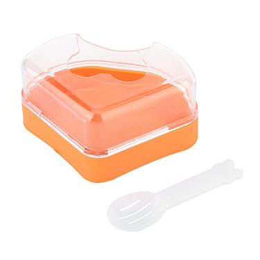 Imagem de Yosoo Health Gear Vaso sanitário de canto com telhado, banheiro de areia de hamster com colher, recipiente de banho de areia de plástico, caixa de areia de hamster, bandeja de