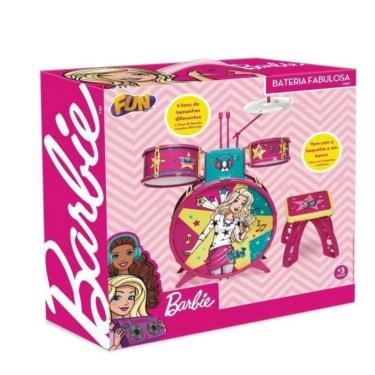 Imagem de Bateria Infantil da Barbie F00047 Fun Divirta-Se