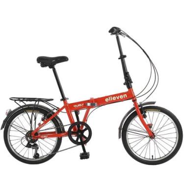 Imagem de Bicicleta Dobrável Em Alumínio Aro 20 6V Dubly Shimano Vermelha - Elle